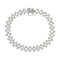 .925 Sterling Silver 1.0 cttw Miracle-Set Round Diamond "Zig Zag" Link Bracelet (I-J Color, I3 Clarity) -7.25 - Evallys.com # #