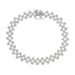 .925 Sterling Silver 1.0 cttw Miracle-Set Round Diamond "Zig Zag" Link Bracelet (I-J Color, I3 Clarity) -7.25 - Evallys.com # #