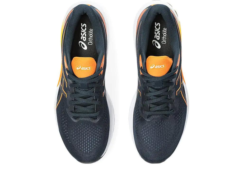 ASICS Men's GT-1000 12 Running Shoes 10.5 French Blue/Bright Orange - Evallys.com