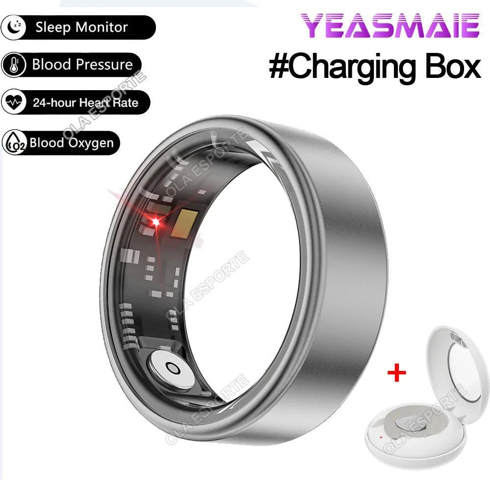 2024 for XIAOMI SAMSUNG Smart Ring Men Women Heart Rate Blood Oxygen Monitor IP68 & 5ATM Waterproof Smartring Multi-Sport Mode - Evallys.com # #