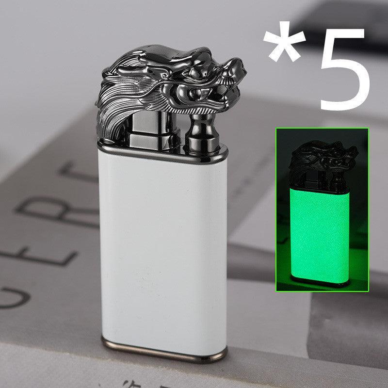 Creative Blue Tiger Double Fire Metal Winproof Lighter Inflatable Lighter - Evallys.com # #