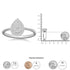 10K White Gold 3/8 Cttw Round-Cut Lab Grown Diamond Cluster Pear Promise Ring (G-H Color, VS2-SI1 Clarity) - Evallys.com # #