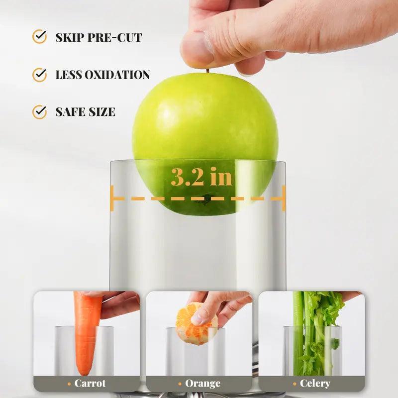 1200W Premium Juicer Machine, Extra-Large 3.2” Feed Chute for Whole Fruits and Vegetables, Titanium Enhanced Cutting System - Evallys.com # #