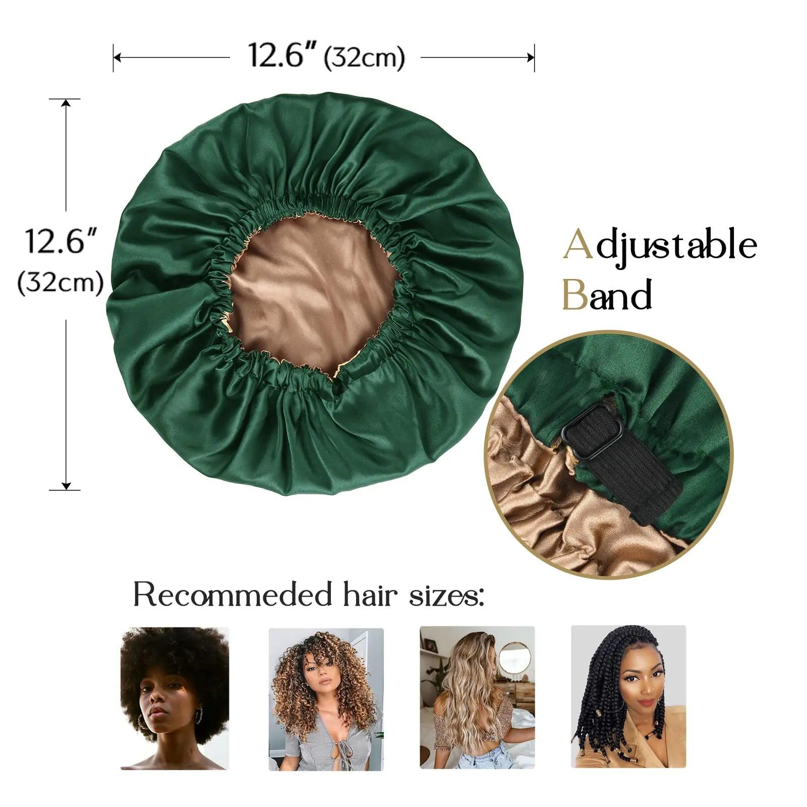 YANIBEST Satin Bonnet Silk Bonnet Adjustable Hair Bonnet for Sleeping Hair Bonnets for Women Curly Natural Hair One Size Brown - Evallys.com # #