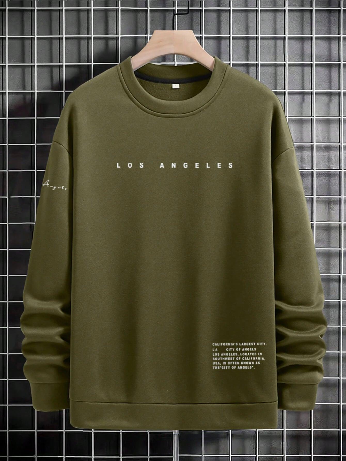 Manfinity Men Slogan Graphic Drop Shoulder Sweatshirt - Evallys.com