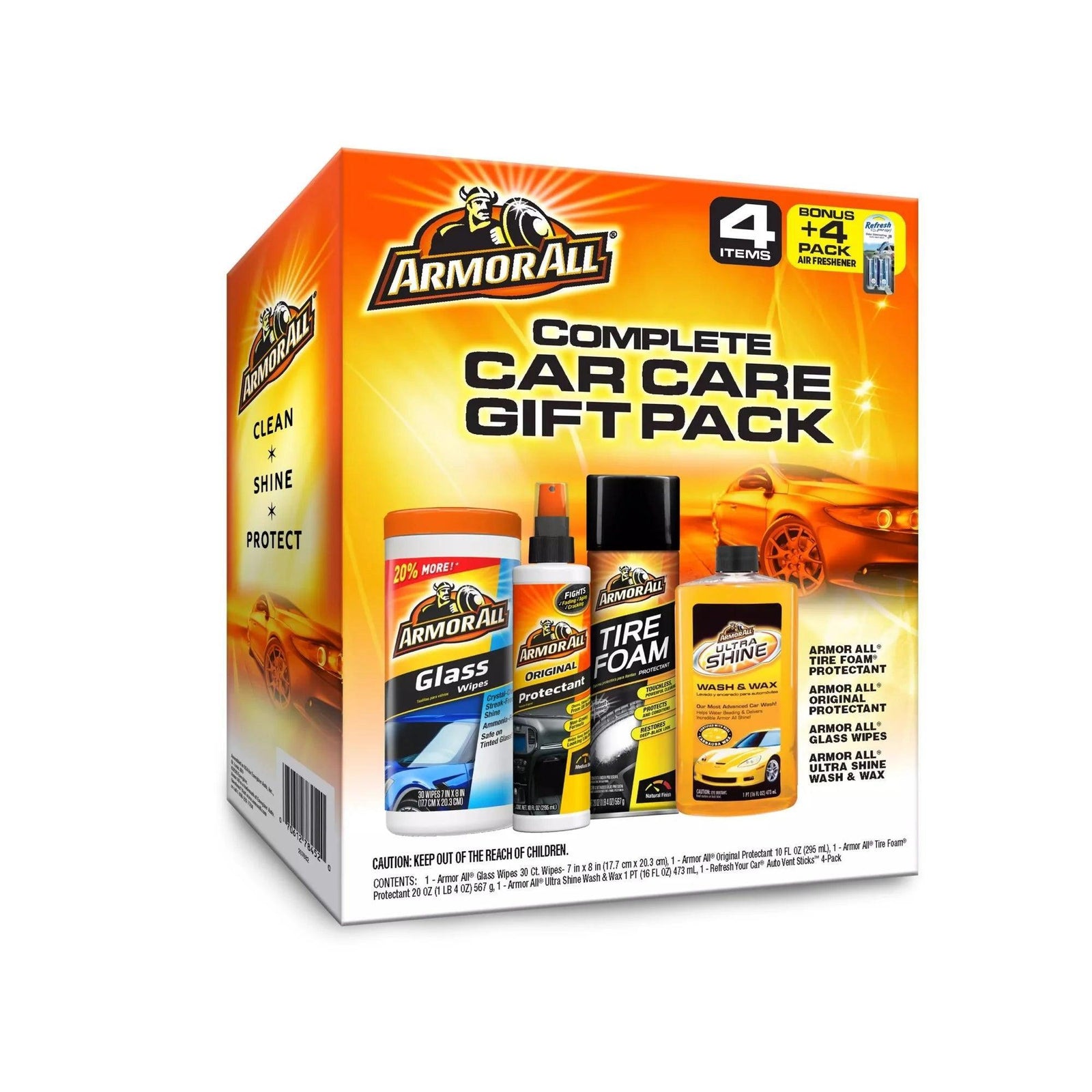 Armor All Complete Car Cleaning Car Care Kit (4 Pieces) - Evallys.com # #