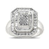 .925 Sterling Silver Round & Baguette Diamond Ring (1 Cttw, I-J Color, I2-I3 Clarity) - Evallys.com # #