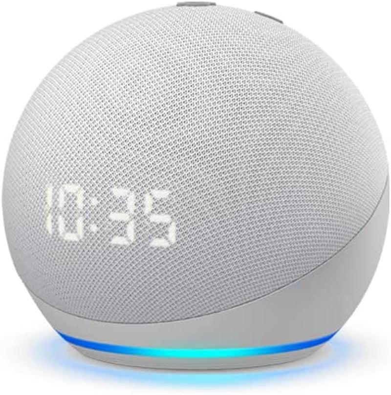 Echo Dot (4Th Gen) | Smart Speaker with Clock and Alexa | Glacier White - Evallys.com # #