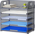 Marbrasse 2 Pack Desk Organizer with Handle, 5 Tier Paper Organizer Letter Tray Organizer, Mesh Desk File Organizer for Office, School and Home - Evallys.com # #