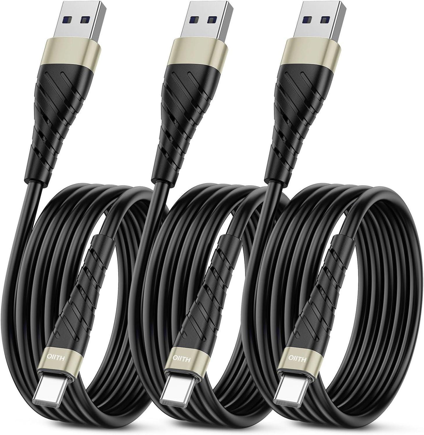 OIITH Apple Mfi Certified Iphone Charger Cable 3 Pack 10 Ft, Extra Long Lightning Charging Cord, Fast 2.4A Iphone USB Cord Compatible with Iphone12/11/Xs/Max/Xr/X/8/8P/7P/6/Ipad - Evallys.com # #