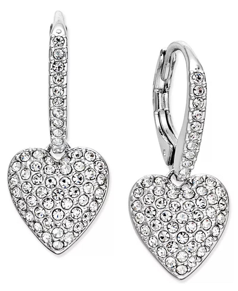 Pavé Heart Drop Earrings, Created for Macy'S - Evallys.com # #