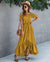 Irregular ruffled female dress with one-line collar tether - Evallys.com # #