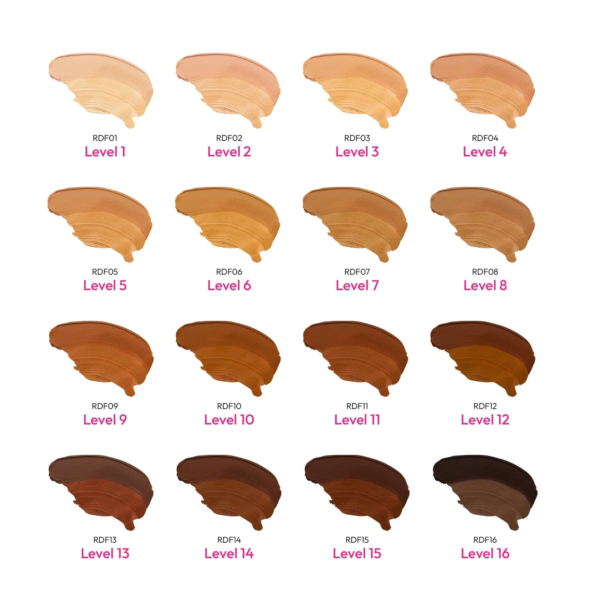 Ruby Kisses 3D Face Creator Cream Foundation & Concealer, 12 Hours Long Lasting, Medium to Full Coverage, Non-Greasy, Ideal for Makeup & Contour Palette (Level 5) 0.21 Ounce (Pack of 1) 1-5 Level 5 - Evallys.com # #