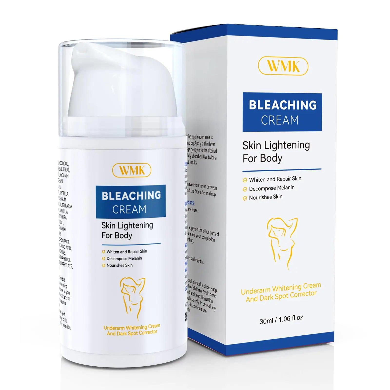 WMK Skin Lightening Cream for Intimate Areas – Vitamin C Dark Spot Remover for Underarms, Knees, Elbows & Bikini Line - Evallys.com