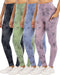 4 Pack Leggings with Pockets for Women,High Waist Tummy Control Workout Yoga Pants 3X-Large 4 Packs-black/Grass Green/Lilac Pink/Steel Blue - Evallys.com # #