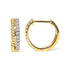 10K Yellow Gold 1/10 Cttw Diamond and Rope Twist Huggy Hoop Earrings (H-I Color, I1-I2 Clarity) - Evallys.com # #