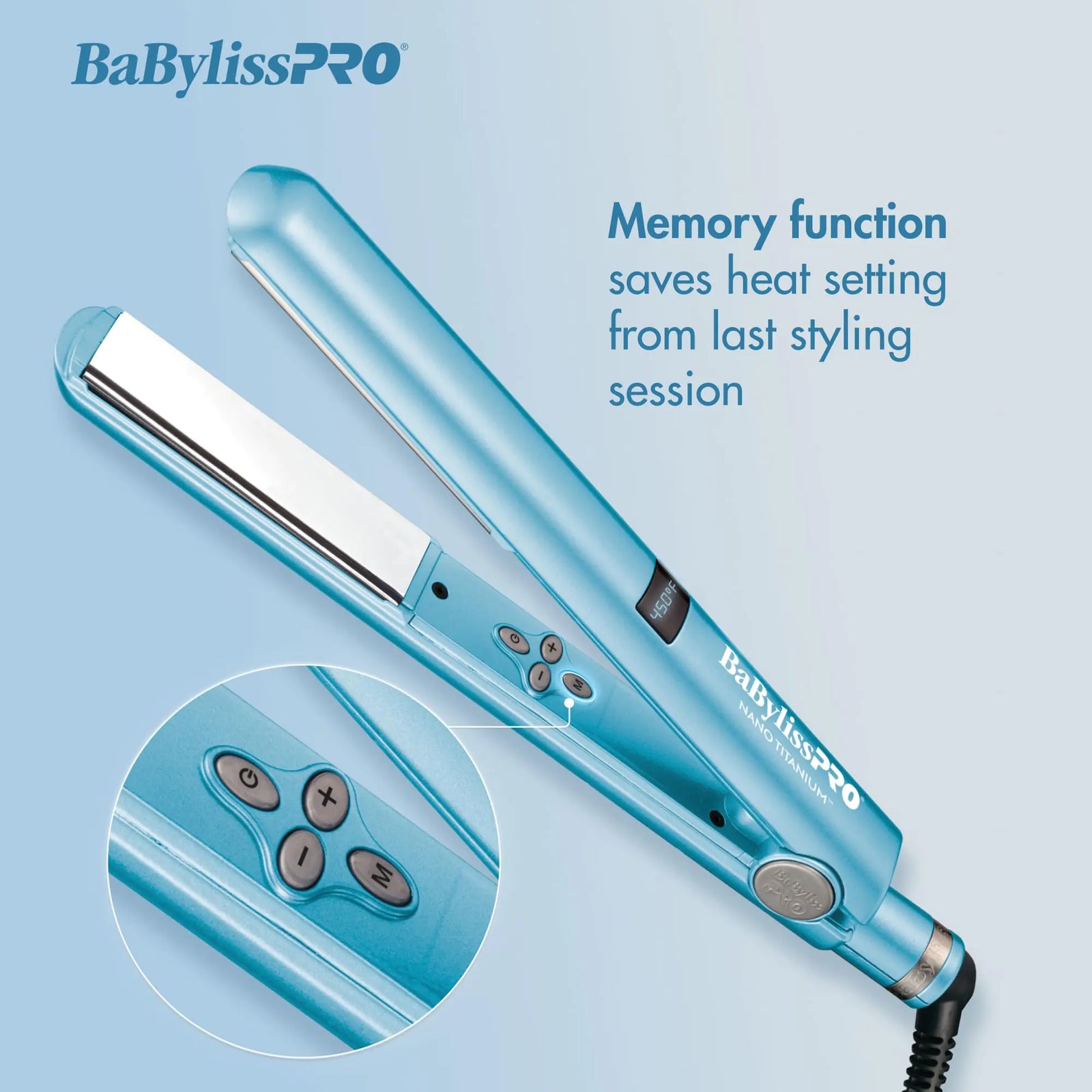 BaBylissPRO Nano Titanium Flat Iron Hair Straightener, 1