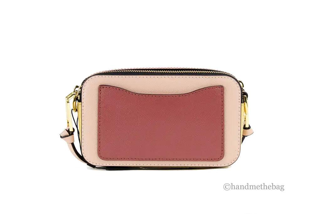 Marc Jacobs The Colorblock Snapshot New Rose Saffiano Leather Shoulder Handbag - Evallys.com # #