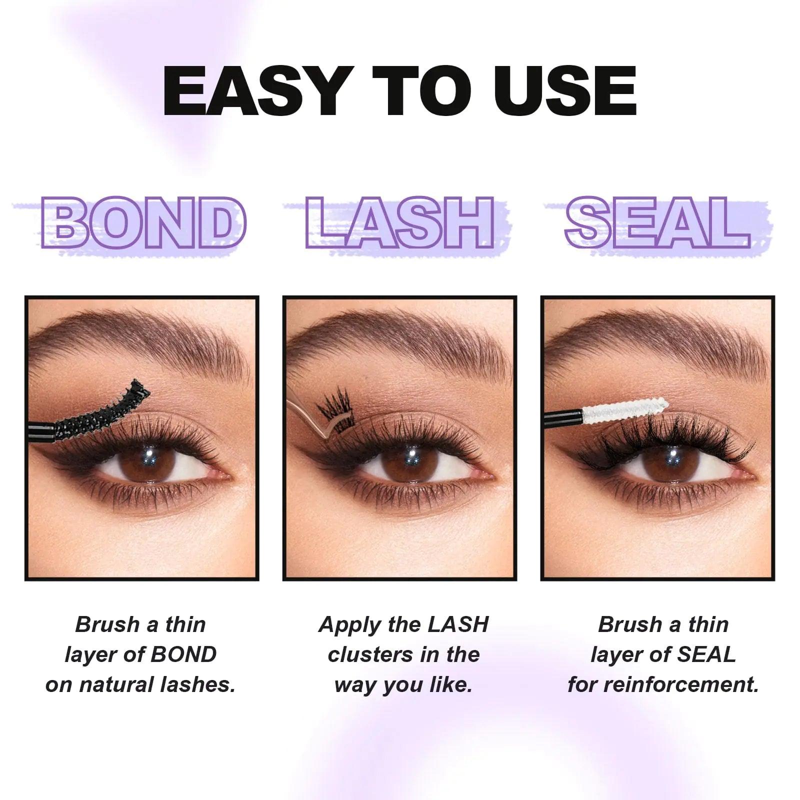 Lash Bond and Seal Cluster Eyelash Extension Bond & Seal DIY Eyelash Extension Bond & Seal DIY Extensions Bond Clusters Lashes Applicator Lash and Cluster Glue Z-Bond&Seal - Evallys.com # #