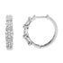 .925 Sterling Silver 1/2 Cttw Lab Grown Round Diamond Floral Cluster Hoop Earrings (F-G Color, SI1-SI2 Clarity) - Evallys.com # #