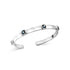 .925 Sterling Silver and Bezel Set 5mm Checkerboard Cushion Cut Blue Topaz Bangle - Fits wrists up to 8" Inches - Evallys.com # #