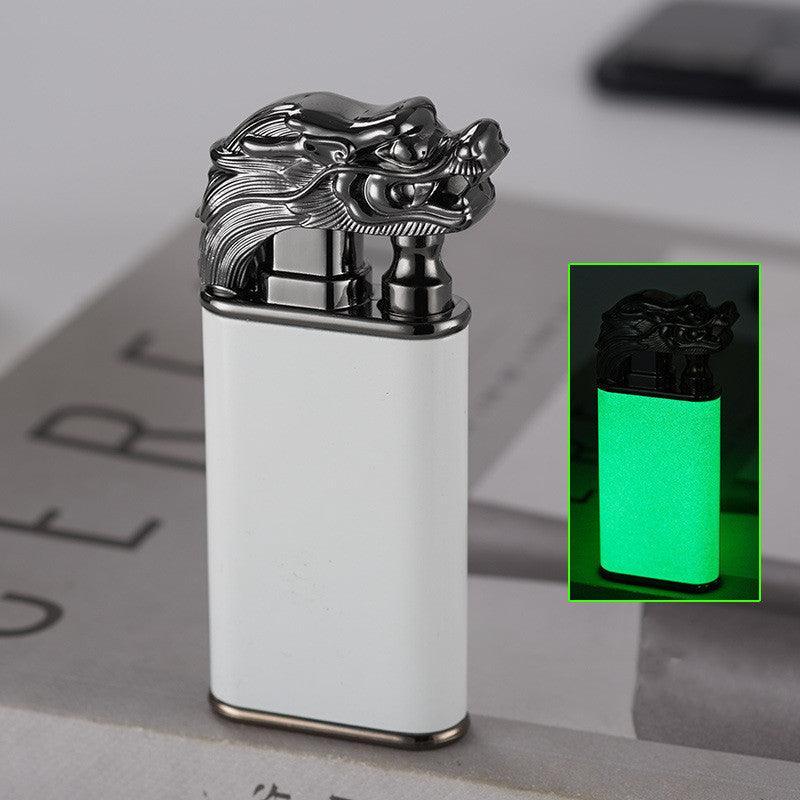 Creative Blue Tiger Double Fire Metal Winproof Lighter Inflatable Lighter - Evallys.com