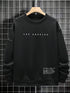 Manfinity Men Slogan Graphic Drop Shoulder Sweatshirt - Evallys.com # #