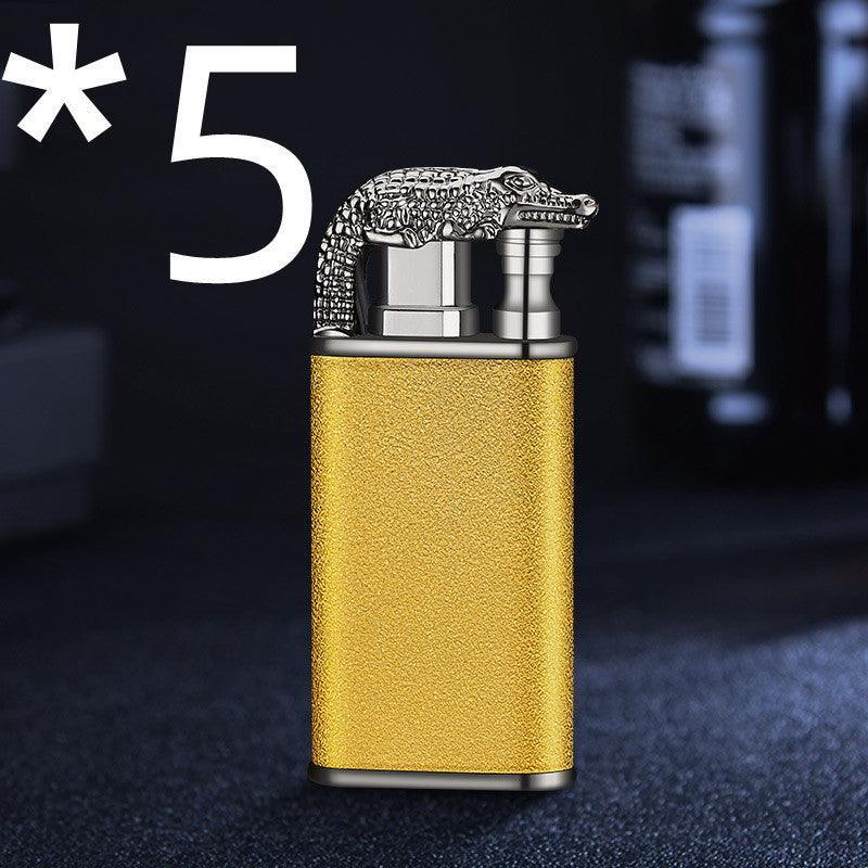 Creative Blue Tiger Double Fire Metal Winproof Lighter Inflatable Lighter - Evallys.com # #