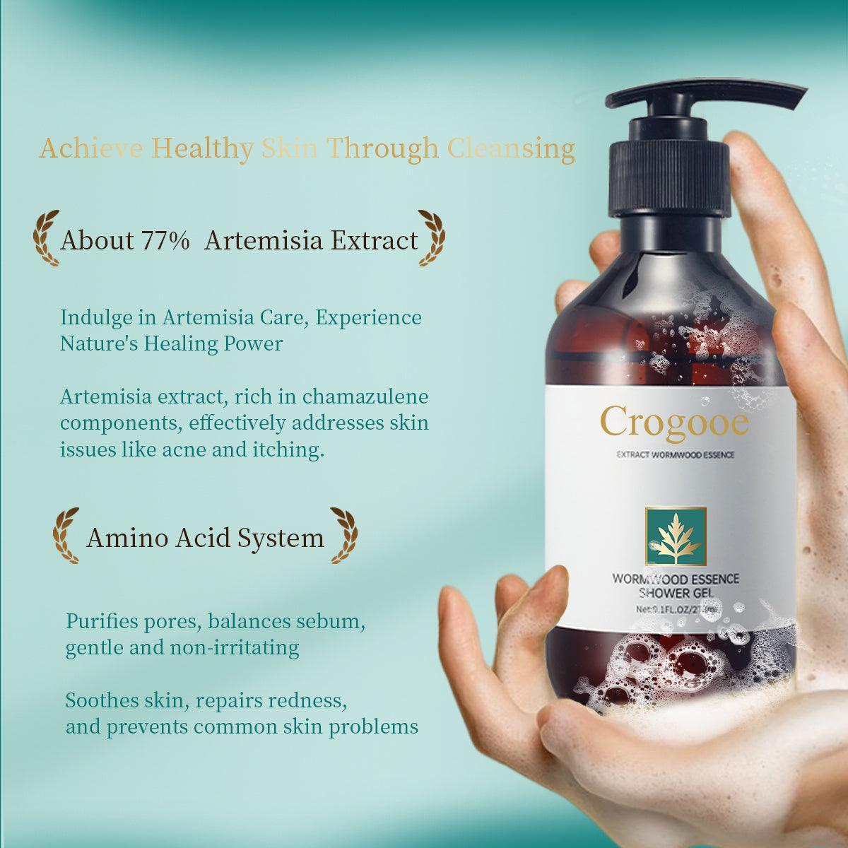 Crogooe-Herbal  Shower Gel,About 77 ArtemisiaExtract,containing Amino Acid, Herbal Extract Skin Cleaning Body Washes - Evallys.com # #