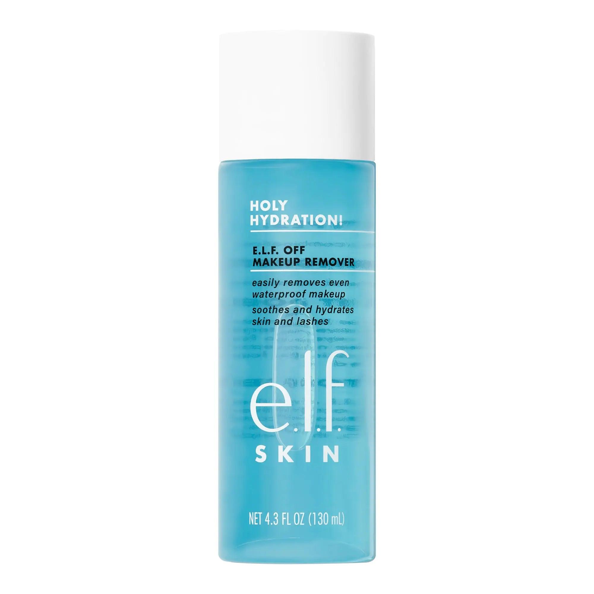 e.l.f. SKIN Holy Hydration Off Makeup Remover, Liquid Makeup Remover For Eye, Lip & Face Makeup, Gentle Formula, Vegan & Cruelty-free Unscented 4.3 Fl Oz (Pack of 1) - Evallys.com # #