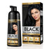 Black Dye Shampoo for Permanent Hair Color - Men&Women, Gray Coverage, Beard & Treated Hair, 3-In-1, 30 Days/500ml/Ammonia-Free/Natural Herbal black - Evallys.com # #