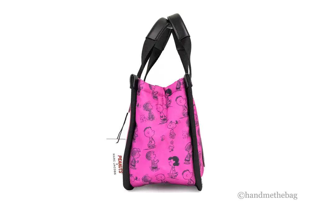 Marc Jacobs X Peanuts Mini Fuchsia Puffy Nylon Tote - Evallys.com # #