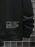 Manfinity Men Slogan Graphic Drop Shoulder Sweatshirt - Evallys.com # #