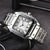 Men's 3-pin Quartz Square All-steel Watch - Evallys.com # #