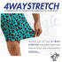 7 Inch Inseam Stretch Green Leopard Swim Trunks - Evallys.com # #