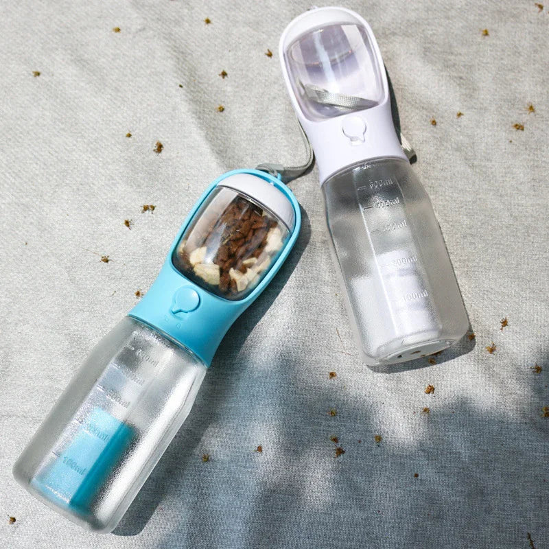 Portable Cat Dog Water Bottle Food Feeder Drinker Poop Dispenser 3 In 1 Leak-proof Multifunctional Dog Water Bottle Pet Products - Evallys.com