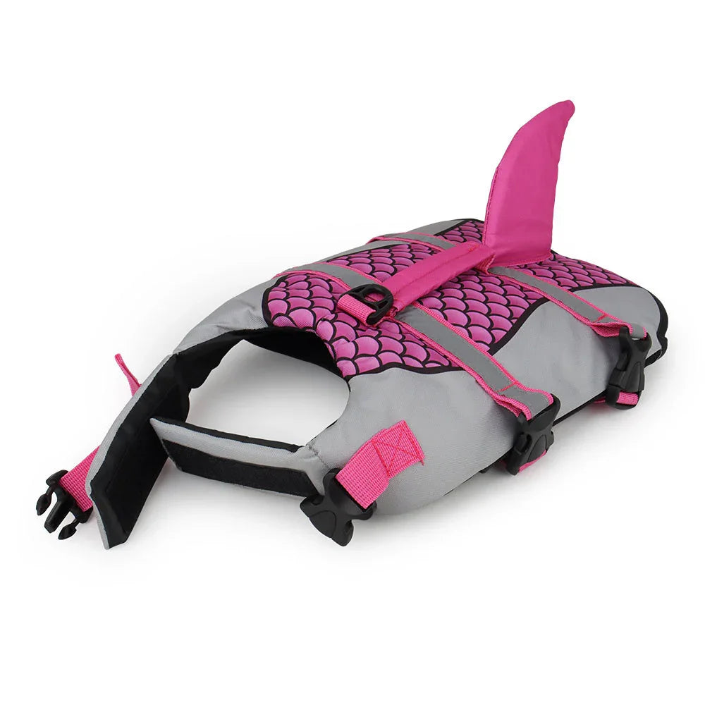 Premium Dog Life Jacket with Shark Fin – Summer Swim Safety Vest - Evallys.com # #