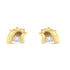 10K Gold 1/10 Cttw Round Brilliant-Cut Diamond Espira Swirls Solitaire Push Back Stud Earrings (I-J Color, I1-I2 Clarity) - Evallys.com # #