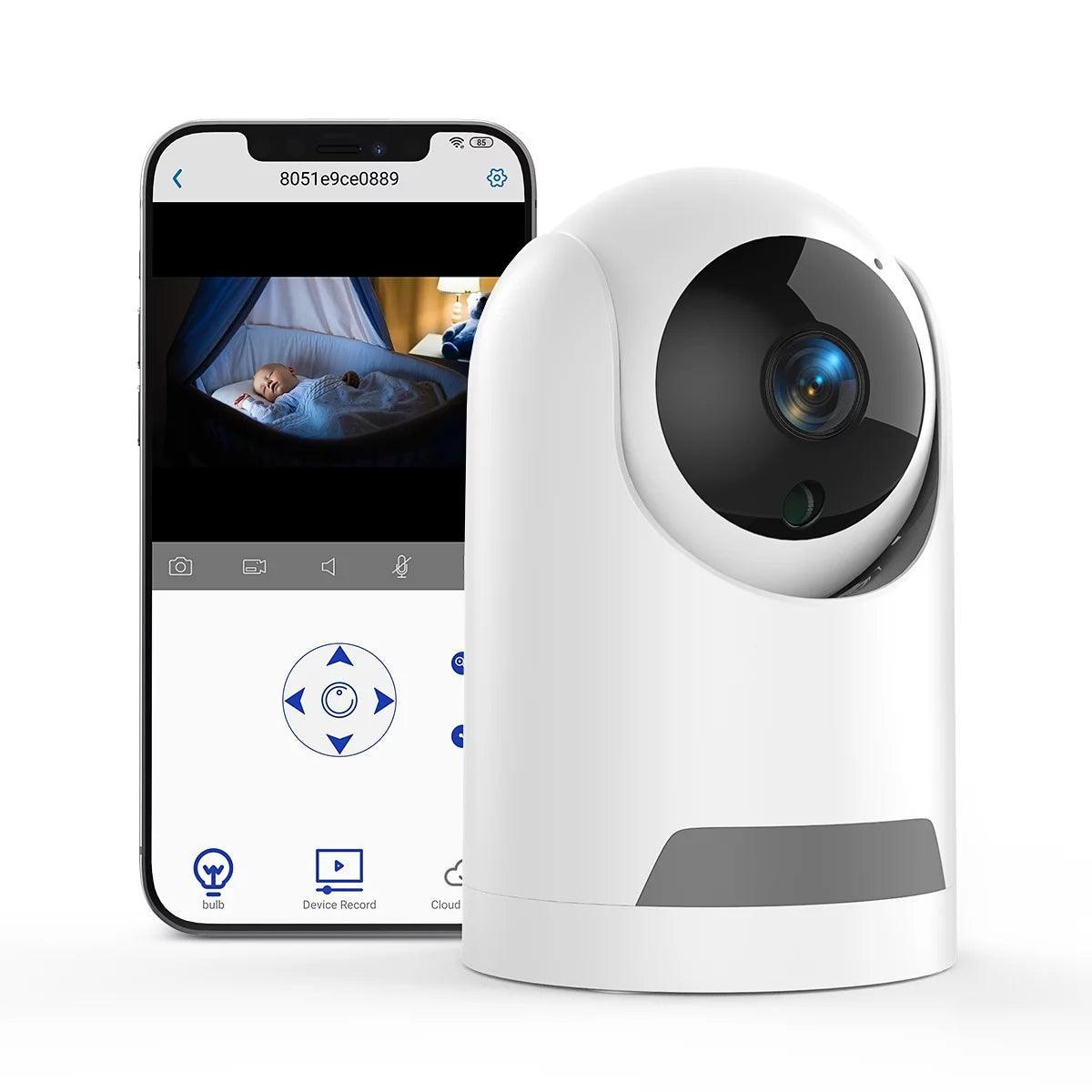 Baby Monitor -3K 5MP Video Baby Monitor with Camera and Audio - Baby Monitor Wifi Smartphone with Night Vision, Video Recording, App Control, Motion Detection/Tracking, 2-Way Audio - Evallys.com # #