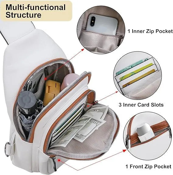 Small Sling Bag For Women Crossbody Bags For Women Trendy Leather Fanny Packs For Women Cross Body - Evallys.com