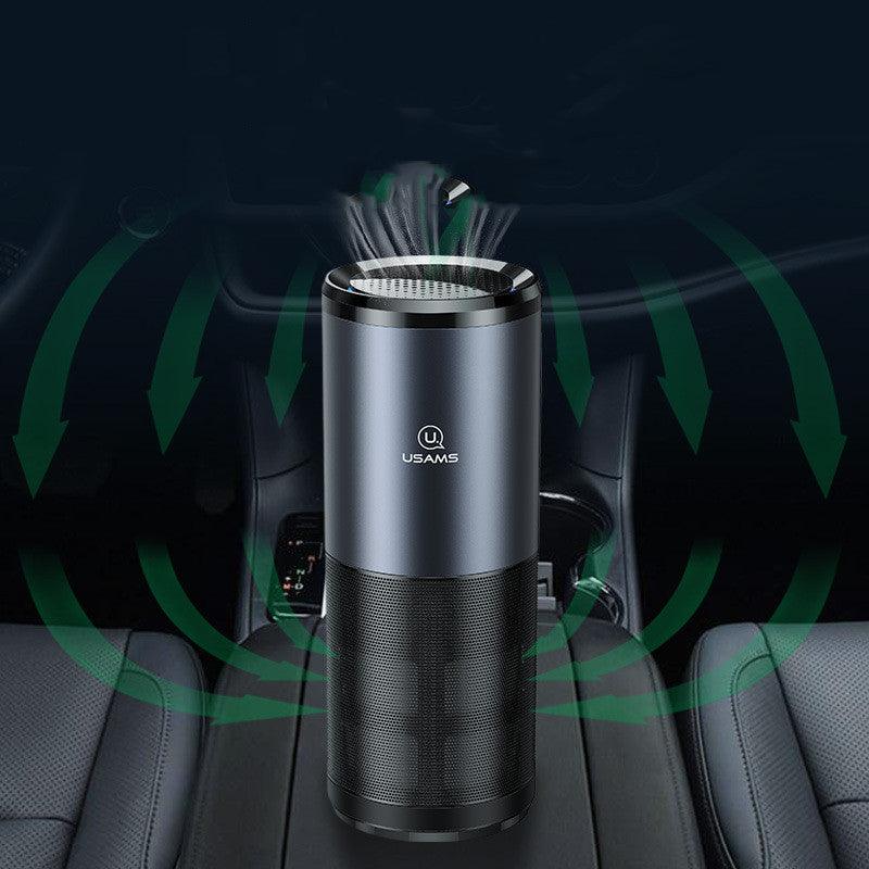 Car Air Purifier Ionizer Negative Ion Aluminum Alloy Car Air Freshener Activated Carbon Formaldehyde Auto Air Clean Accessories - Evallys.com # #