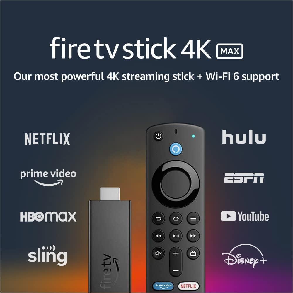 Amazon Fire TV Stick 4K Max Streaming Device, Wi-Fi 6, Alexa Voice Remote (Includes TV Controls) - Evallys.com # #