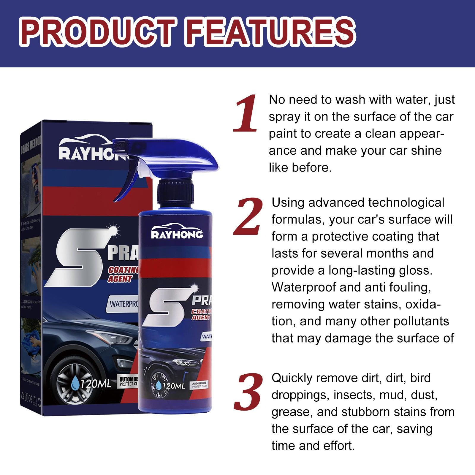 Rayhong Auto Coating Spray, Auto Paint Maintenance Paint Decontamination And Brightening Nano Coating Spray Coating Agent - Evallys.com # #