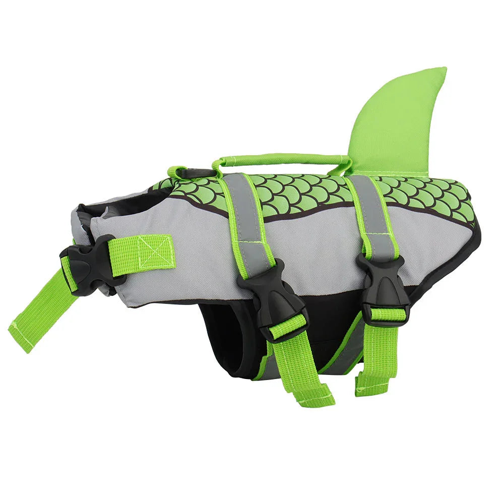 Premium Dog Life Jacket with Shark Fin – Summer Swim Safety Vest - Evallys.com # #