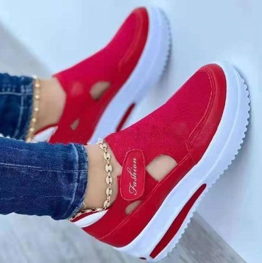 Women's Sneakers Summer New Ladies Casual Low Wedge Breathable Non-Slip Comfort Feamle Sport Shoes Mesh Shoes Fashion Style - Evallys.com # #