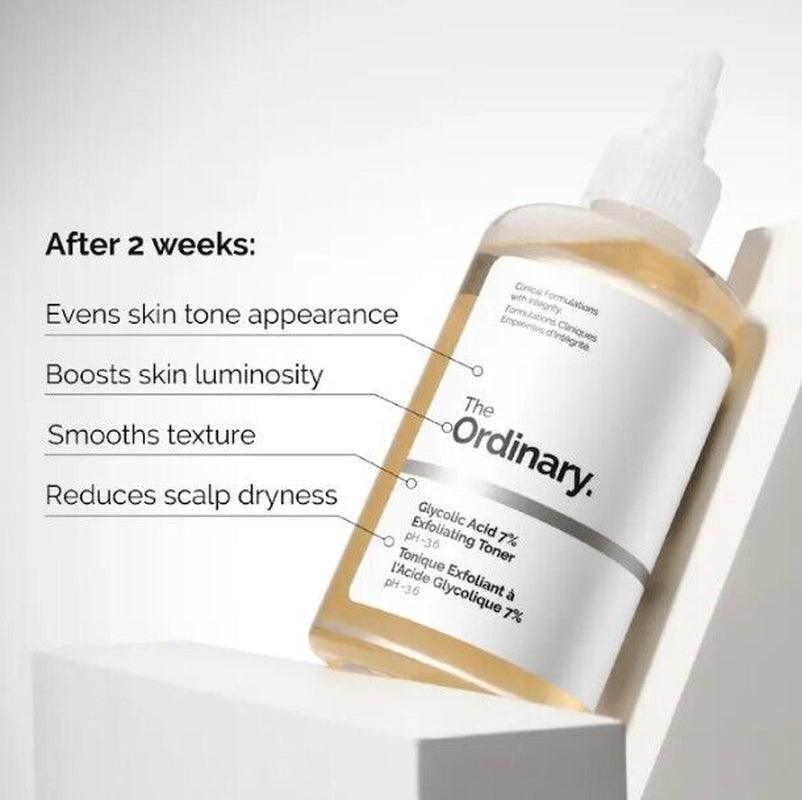 The Ordinary Glycolic Acid 7% Toning Resurfacing Solution Mini Size 100 ML - Evallys.com # #