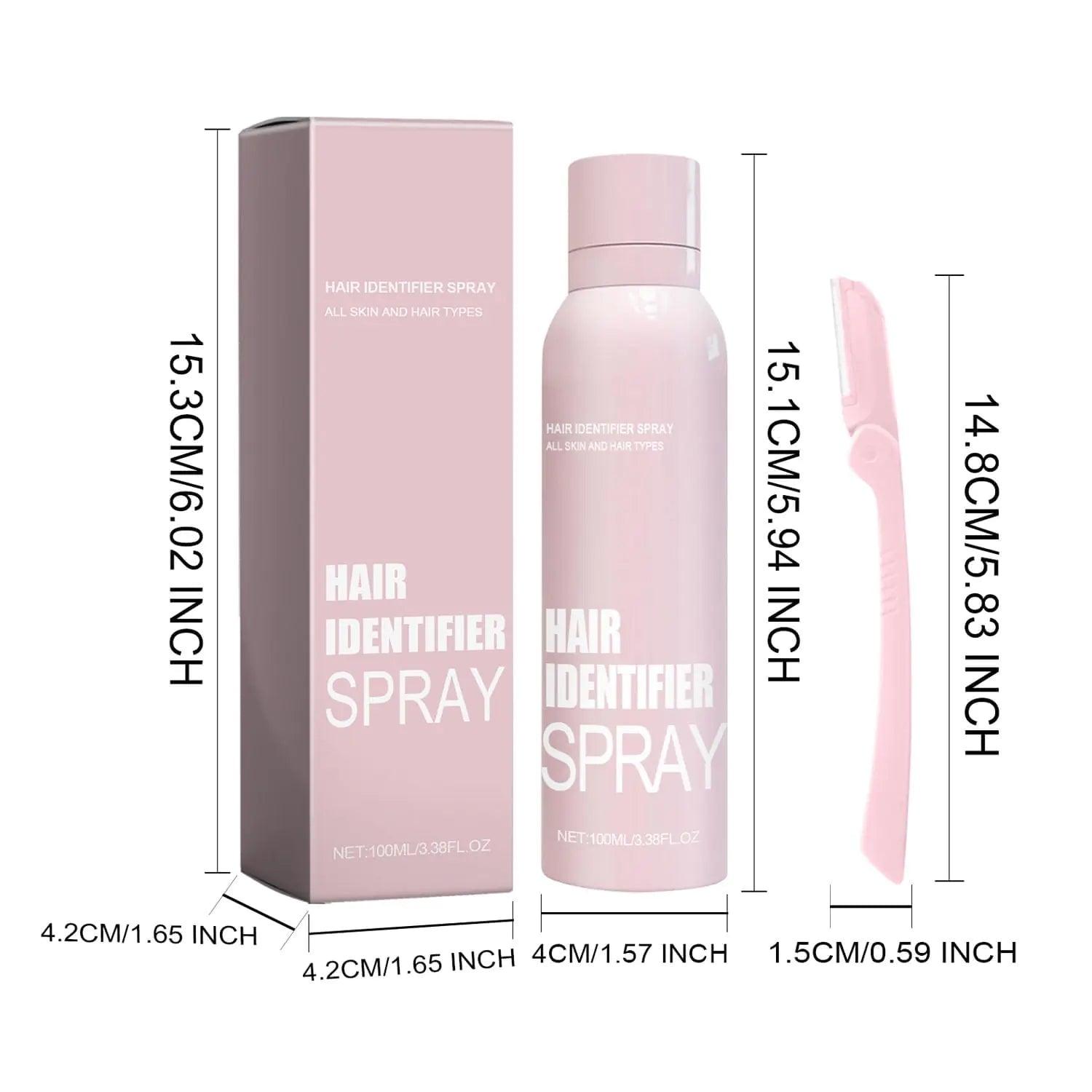 Hair Identifier Spray For Face Shaving, Hair Identifying Spray, Face Hair Identifier Spray, Moisturizing And Skin Care Dermaplaner Set Spray - Evallys.com # #