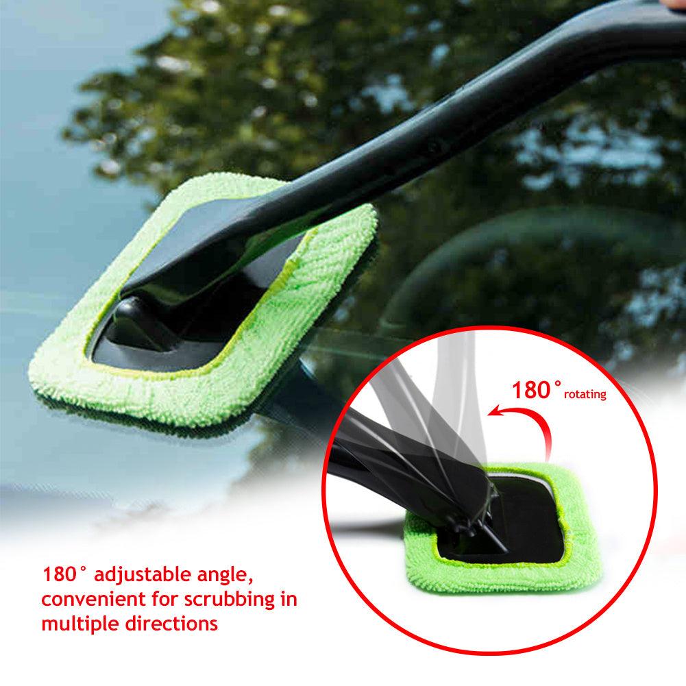 Car Window Cleaner Brush Kit Windshield Wiper Microfiber Wiper Cleaner Cleaning Brush Auto Cleaning Wash Tool With Long Handle - Evallys.com # #