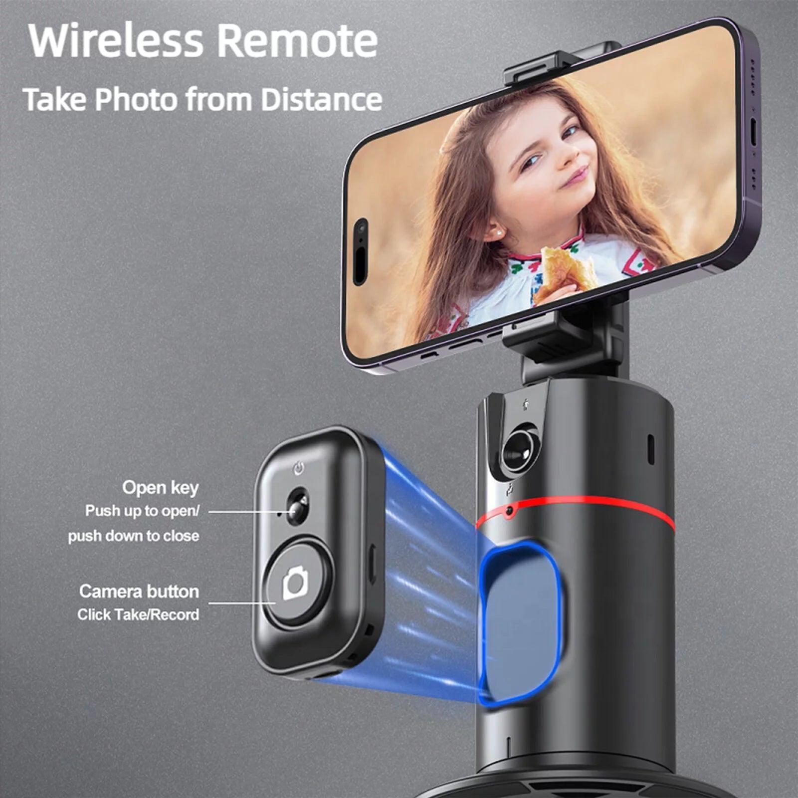 Ohhgo Auto Face Tracking Phone Holder Tripod, No App Required, 360° Rotation Smart Face Body Tracking Tripod Selfie Phone Camera Mount Cell Phone Stand for TIK Tok, Vlog, Live Streaming, Youtube Video - Evallys.com # #