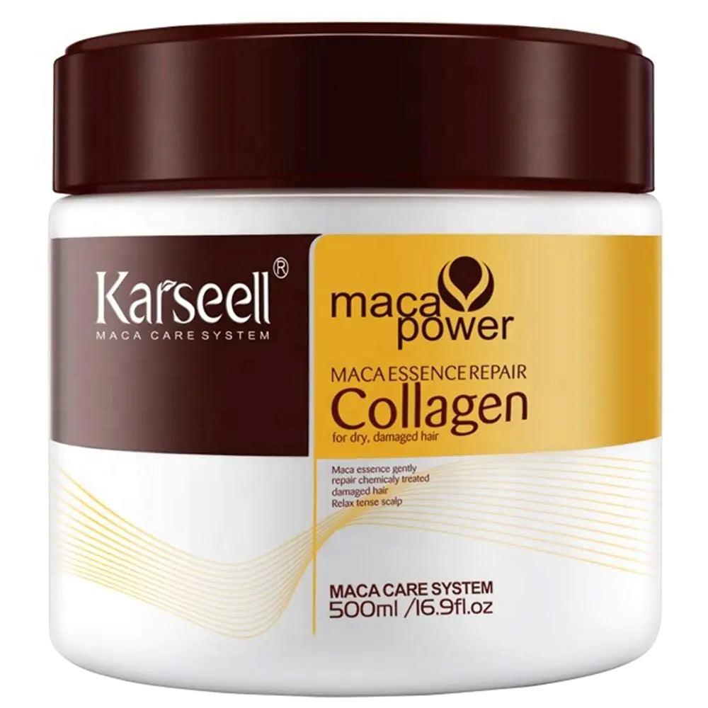 Karseell Collagen Hair Treatment Deep Repair Conditioning Argan Oil Collagen Hair Mask Essence for Dry Damaged Hair All Hair Types 16.90 oz 500ml 16.9 Fl Oz (Pack of 1) - Evallys.com # #